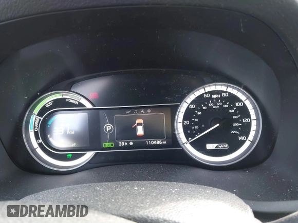 2017 Kia Niro LX with VIN KNDCB3LC0H5104761, listed as a IAAI auction lot 41516734 with 110,486 mi miles. Bid and sale history available at carsss.com. Image 7.
