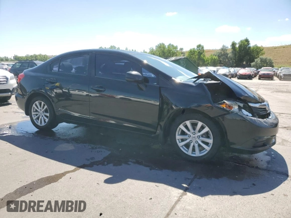 2012 Honda Civic EX with VIN 19XFB2F84CE102698, listed as a Copart auction lot 61742724 with 162,159 mi miles and Salvage Title. Bid and sale history available at DreamBid. Image 4.