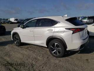2021 Lexus NX 300h with VIN JTJGJRDZ0M5014172, listed as a Copart auction lot 52176455 with 43,644 mi miles and Salvage Title. Bid and sale history available at DreamBid. Image 2.