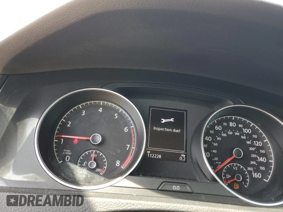 2019 Volkswagen Golf S with VIN 3VWG57AU7KM013240, listed as a Copart auction lot 59143265 with 112,228 mi miles and Salvage title. Bid and sale history available at DreamBid. Image 9.