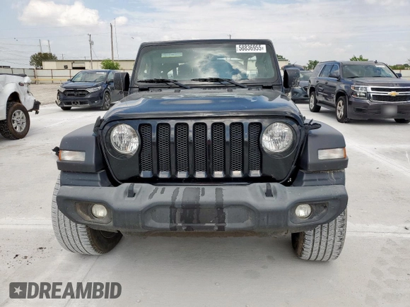 2020 Jeep Wrangler Unlimited Sport S with VIN 1C4HJXDN6LW312825, listed as a Copart auction lot 58836955 with 89,727 mi miles and Salvage title. Bid and sale history available at DreamBid. Image 5.
