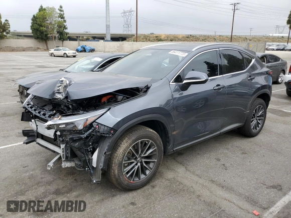 2023 Lexus NX with VIN JTJAKCEZ3P5007686, listed as a Copart auction lot 56411773 with 9,169 mi miles. Bid and sale history available at carsss.com. Image 1.