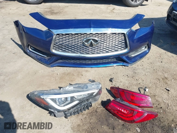 2017 Infiniti Q60 Red Sport 400 with VIN JN1FV7EK3HM610741, listed as a IAAI auction lot 41856207 with 67,598 mi miles and . Bid and sale history available at carsss.com. Image 12.
