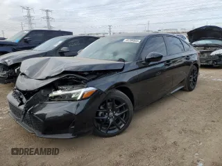 2025 Honda Civic Sport with VIN 2HGFE2F5XSH538036, listed as a Copart auction lot 44708805 with 5,352 mi miles and Salvage Title. Bid and sale history available at carsss.com. Image 1.
