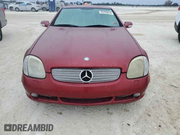 2001 Mercedes-Benz SLK-Class with VIN WDBKK65FX1F182919, listed as a Copart auction lot 76783614 with Not Provided miles and Non Repairable. Bid and sale history available at carsss.com. Image 5.