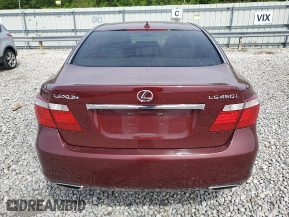 2007 Lexus LS 460 L with VIN JTHGL46F375014799, listed as a Copart auction lot 53912115 with 150,120 mi miles and Salvage title. Bid and sale history available at DreamBid. Image 6.