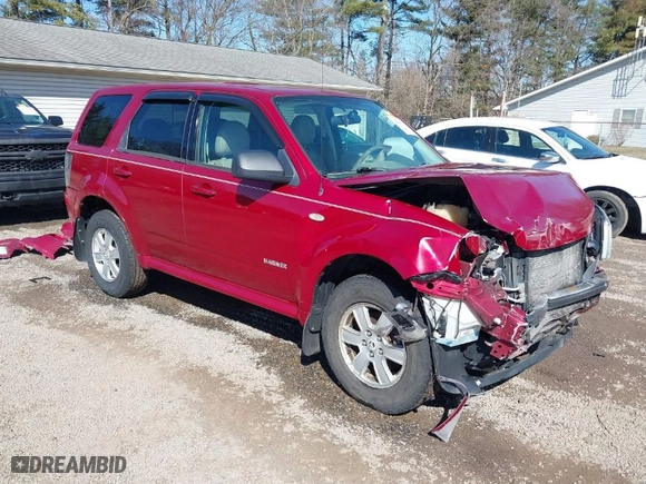 2008 Mercury Mariner with VIN 4M2CU91198KJ14439, listed as a IAAI auction lot 41745524 with 156,345 mi miles. Bid and sale history available at carsss.com. Image 1.
