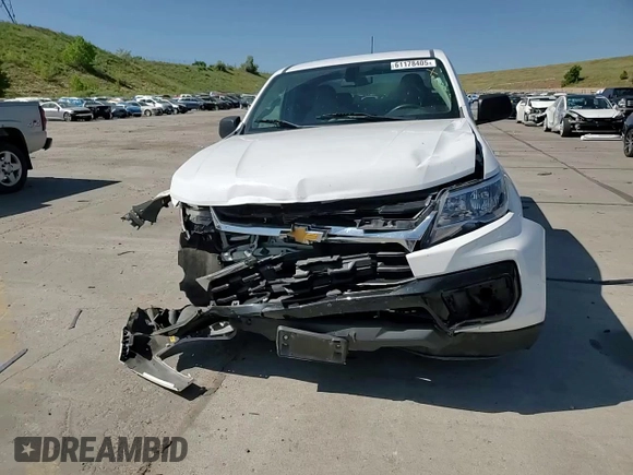 2022 Chevrolet Colorado 2WD Work Truck with VIN 1GCHSBEAXN1276293, listed as a Copart auction lot 61178405 with 57,480 mi miles and Salvage title. Bid and sale history available at DreamBid. Image 13.