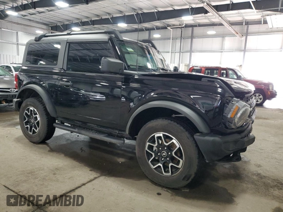 2023 Ford Bronco with VIN 1FMDE5AH7PLB26901, listed as a Copart auction lot 43171395 with 9,934 mi miles and Salvage title. Bid and sale history available at DreamBid. Image 4.