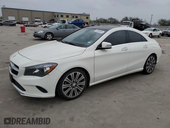 2017 Mercedes-Benz CLA 250 with VIN WDDSJ4EBXHN435183, listed as a Copart auction lot 46560534 with 51,458 mi miles and . Bid and sale history available at DreamBid. Image 1.