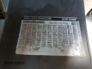 2016 GMC Acadia Denali z VIN 1GKKVTKD2GJ284560, wystawiony jako Copart lot #56291225 z przebiegiem Nie podano mil oraz Szkoda całkowita • Salvage title. Historia ofert i sprzedaży dostępna na DreamBid. Obrazek 13.