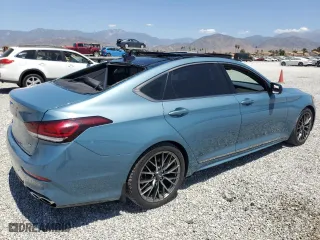 2018 Genesis G80 3.3T Sport with VIN KMHGN4JB8JU226624, listed as a Copart auction lot 66974224 with 67,392 mi miles and Salvage Title. Bid and sale history available at carsss.com. Image 3.