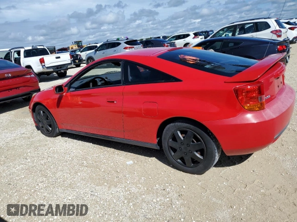 2000 Toyota Celica GT with VIN JTDDR32T0Y0061960, listed as a Copart auction lot 73967584 with 0 mi miles and Salvage Title. Bid and sale history available at carsss.com. Image 2.