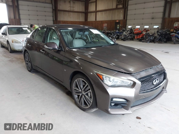 2014 Infiniti Q50 Sport with VIN JN1BV7AR5EM694526, listed as a IAAI auction lot 42782010 with 145,152 mi miles and . Bid and sale history available at DreamBid. Image 1.