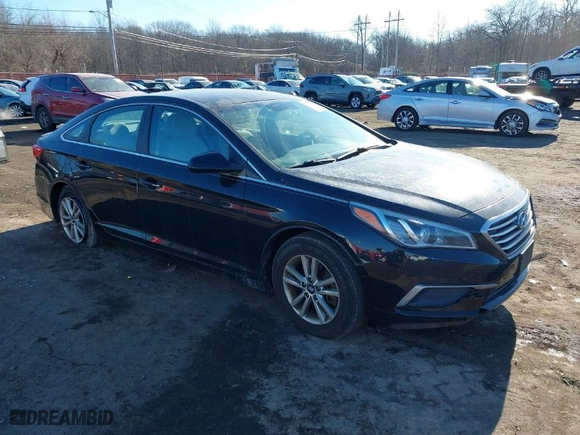 2016 Hyundai Sonata 2.4L SE with VIN 5NPE24AF6GH296455, listed as a IAAI auction lot 41407486 with 86,790 mi miles. Bid and sale history available at carsss.com. Image 1.
