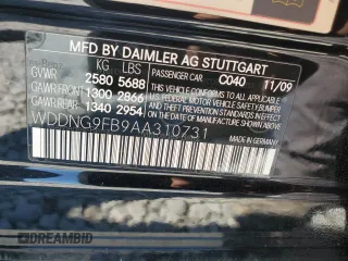 2010 Mercedes-Benz S 400 with VIN WDDNG9FB9AA310731, listed as a Copart auction lot 73375434 with 183,515 mi miles and Salvage Title. Bid and sale history available at DreamBid. Image 12.