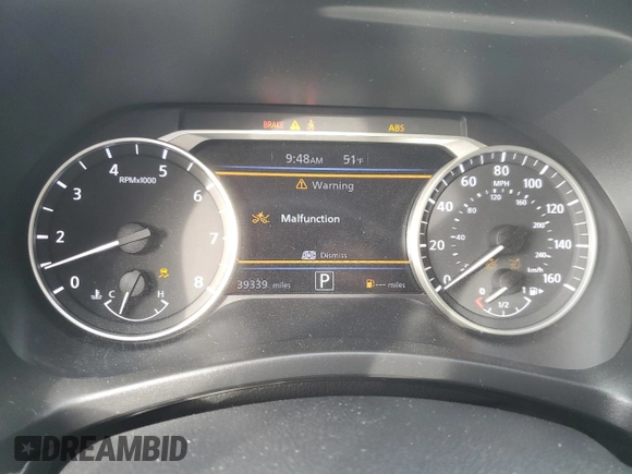 2023 Nissan Sentra SR with VIN 3N1AB8DV3PY303389, listed as a Copart auction lot 42978155 with 39,339 mi miles and Salvage Title. Bid and sale history available at carsss.com. Image 9.