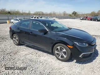 2019 Honda Civic LX with VIN 19XFC2F61KE011429, listed as a Copart auction lot 50883145 with 45,342 mi miles and Salvage Title. Bid and sale history available at DreamBid. Image 4.
