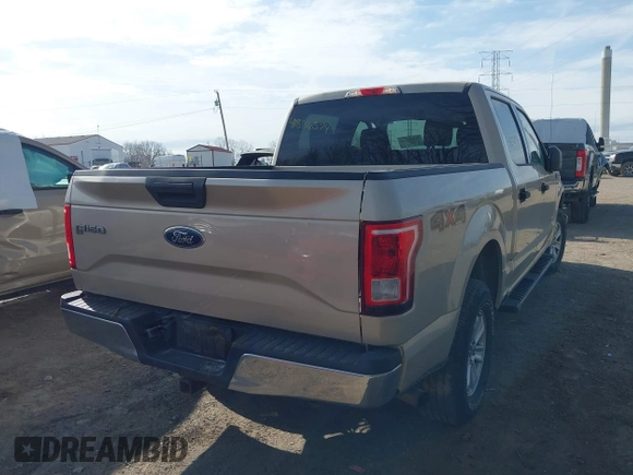 2017 Ford F-150 XL with VIN 1FTEW1EP7HKC27833, listed as a IAAI auction lot 41826574 with 38,116 mi miles. Bid and sale history available at carsss.com. Image 4.