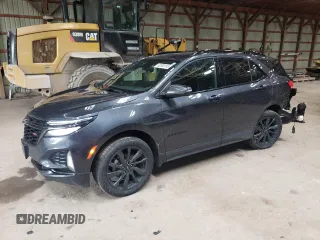 2023 Chevrolet Equinox RS with VIN 3GNAXWEG5PS174973, listed as a Copart auction lot 62930155 with 51,475 mi miles and Salvage title. Bid and sale history available at DreamBid. Image 1.