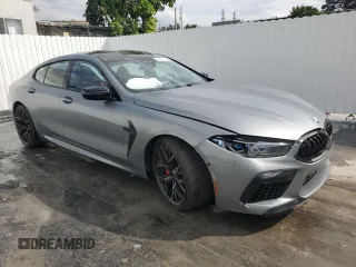 2024 BMW M8 Competition with VIN WBSGV0C08RCP50228, listed as a Copart auction lot 45872745 with 9,621 mi miles and Salvage Title. Bid and sale history available at carsss.com. Image 4.