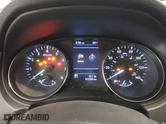 2019 Nissan Rogue SL with VIN 5N1AT2MV2KC752129, listed as a IAAI auction lot 41685196 with 62,288 mi miles. Bid and sale history available at carsss.com. Image 7.