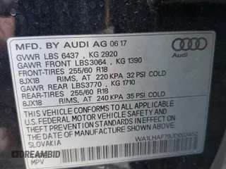 2018 Audi Q7 Premium Plus с VIN WA1LHAF79JD003452, выставлен на аукционе Copart как лот 43827545 с пробегом 61 387 миль миль и Списание • Salvage title. История ставок и продаж доступна на DreamBid. Изображение 13.