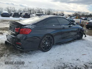 2018 BMW M4 with VIN WBS4Y9C51JAA92457, listed as a Copart auction lot 87014004 with 83,423 mi miles and Salvage Title. Bid and sale history available at carsss.com. Image 3.