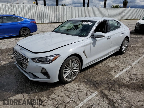 2020 Genesis G70 2.0T with VIN KMTG64LA7LU056492, listed as a Copart auction lot 46338413 with 24,645 mi miles and . Bid and sale history available at DreamBid. Image 1.