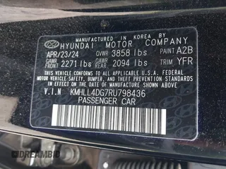 2024 Hyundai Elantra SE z VIN KMHLL4DG7RU798436, wystawiony jako IAAI lot #41973923 z przebiegiem 9 915 mil mil oraz . Historia ofert i sprzedaży dostępna na DreamBid. Obrazek 9.