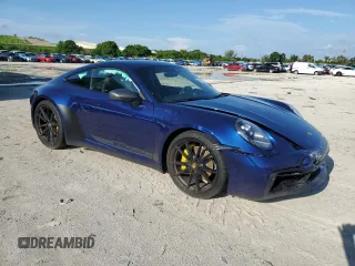 2024 Porsche 911 Carrera with VIN WP0AA2A99RS210110, listed as a Copart auction lot 68068314 with 348 mi miles and Salvage Title. Bid and sale history available at carsss.com. Image 4.