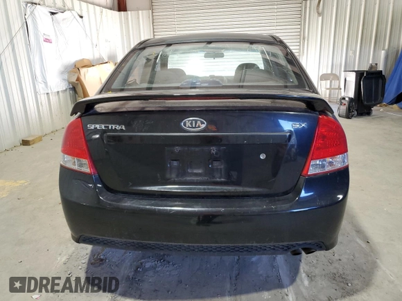 2009 Kia Spectra EX with VIN KNAFE221595027222, listed as a Copart auction lot 71863644 with Not Provided miles and Clean Title. Bid and sale history available at carsss.com. Image 6.