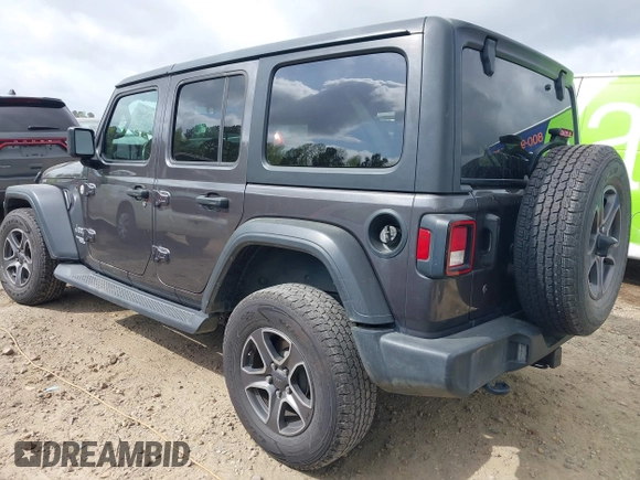 2018 Jeep Wrangler Unlimited Sport S z VIN 1C4HJXDG8JW112639, wystawiony jako IAAI lot #41951965 z przebiegiem 93 853 mil mil oraz . Historia ofert i sprzedaży dostępna na DreamBid. Obrazek 3.