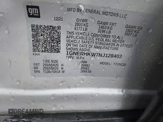 2022 Chevrolet Traverse LT Leather with VIN 1GNERHKW7NJ128403, listed as a IAAI auction lot 41384893 with 100,661 mi miles. Bid and sale history available at carsss.com. Image 9.