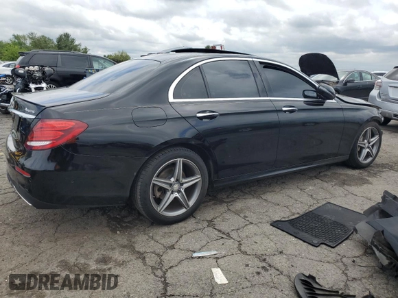 2017 Mercedes-Benz E 300 Luxury with VIN WDDZF4KB5HA045524, listed as a Copart auction lot 58699695 with 52,611 mi miles and Salvage title. Bid and sale history available at DreamBid. Image 3.