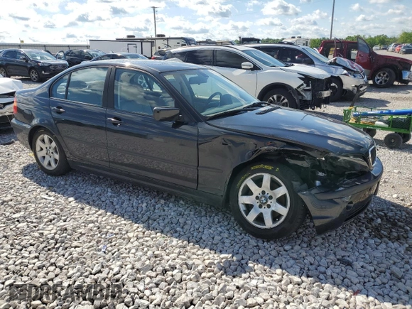 2004 BMW 3 Series 325xi with VIN WBAEU33404PR08565, listed as a Copart auction lot 57865215 with 253,784 mi miles and Salvage title. Bid and sale history available at DreamBid. Image 4.