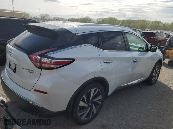 2016 Nissan Murano S with VIN 5N1AZ2MH6GN121985, listed as a Copart auction lot 49558604 with 144,830 mi miles and Salvage Title. Bid and sale history available at carsss.com. Image 3.