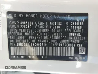 2019 Honda Clarity Plug-In Hybrid with VIN JHMZC5F18KC003210, listed as a Copart auction lot 68538854 with 104,229 mi miles and Salvage Title. Bid and sale history available at carsss.com. Image 14.