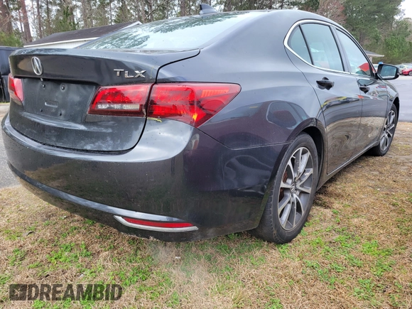 2015 Acura TLX V6 Tech with VIN 19UUB3F56FA007829, listed as a IAAI auction lot 41746939 with 158,244 mi miles. Bid and sale history available at carsss.com. Image 4.