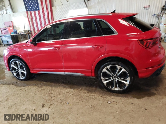 2020 Audi Q3 S line Premium Plus with VIN WA1EECF35L1016567, listed as a Copart auction lot 51137313 with 38,294 mi miles. Bid and sale history available at carsss.com. Image 2.