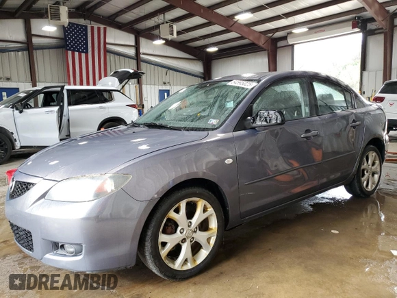 2009 Mazda Mazda3 i Touring Value with VIN JM1BK32GX91196910, listed as a Copart auction lot 54595025 with 177,453 mi miles and Salvage Title. Bid and sale history available at carsss.com. Image 1.