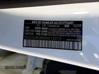 2018 Mercedes-Benz CLA with VIN WDDSJ4GB8JN612073, listed as a Copart auction lot 68085102 with 0 mi miles. Bid and sale history available at carsss.com. Image 14.