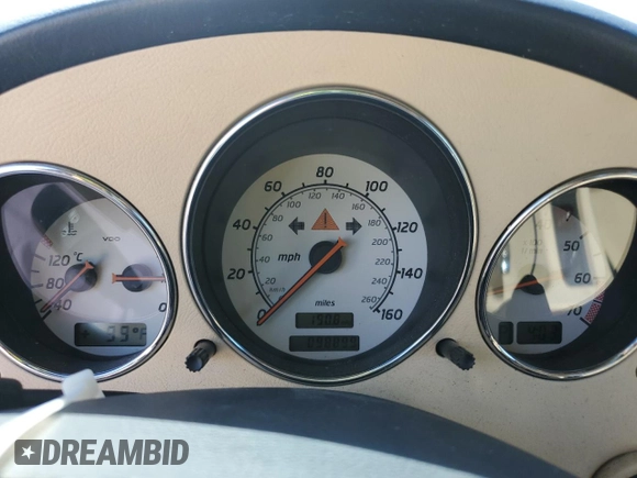 2003 Mercedes-Benz SLK 320 with VIN WDBKK65F03F286130, listed as a Copart auction lot 61544385 with 98,899 mi miles and Salvage title. Bid and sale history available at DreamBid. Image 9.