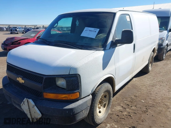 2014 Chevrolet Express Cargo Van with VIN 1GCWGFCAXE1205405, listed as a IAAI auction lot 41700218 with 397,332 mi miles. Bid and sale history available at carsss.com. Image 19.