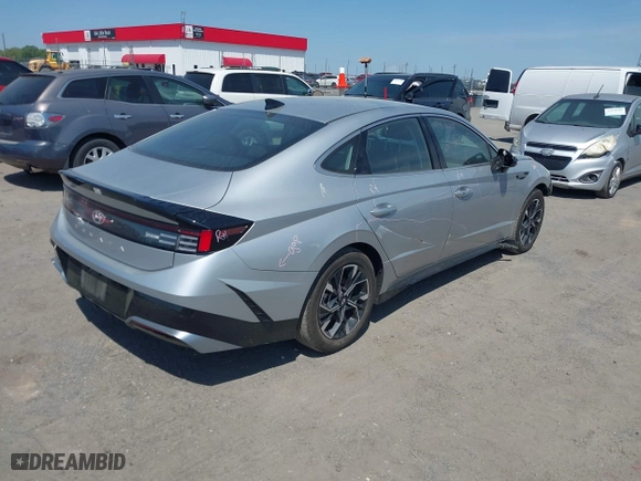 2024 Hyundai Sonata SEL with VIN KMHL64JA8RA379911, listed as a IAAI auction lot 42003745 with 23,011 mi miles. Bid and sale history available at carsss.com. Image 4.