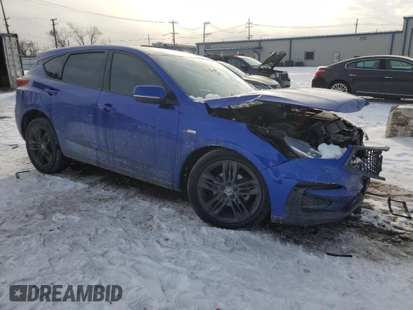2020 Acura RDX w/A-Spec Pkg with VIN 5J8TC2H69LL037397, listed as a Copart auction lot 45200385 with 54,390 mi miles and Salvage title. Bid and sale history available at DreamBid. Image 4.