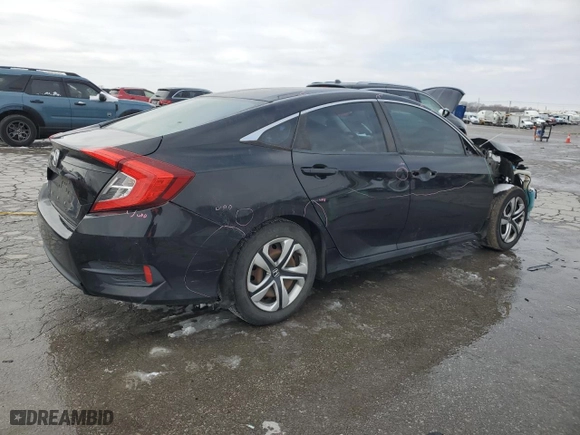 2016 Honda Civic Sedan LX with VIN 19XFC2F56GE205470, listed as a Copart auction lot 46096395 with 131,531 mi miles and Salvage Title. Bid and sale history available at carsss.com. Image 3.