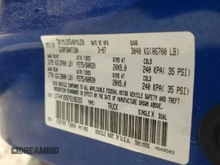 2007 Dodge 1500 SLT with VIN 1D7HA18267S196333, listed as a Copart auction lot 56033465 with 202,305 mi miles and Salvage Title. Bid and sale history available at DreamBid. Image 12.