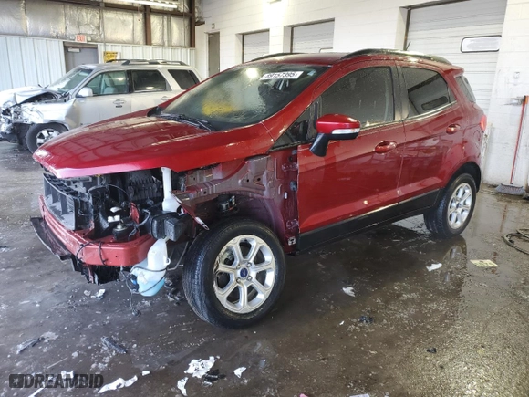 2022 Ford EcoSport SE with VIN MAJ6S3GL1NC459006, listed as a Copart auction lot 89157395 with 39,733 mi miles and Salvage Title. Bid and sale history available at carsss.com. Image 1.