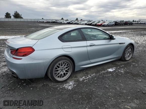 2013 BMW 6 Series 650i with VIN WBAYM9C59DDW20392, listed as a Copart auction lot 43467595 with 57,653 mi miles and Clean Title. Bid and sale history available at carsss.com. Image 3.